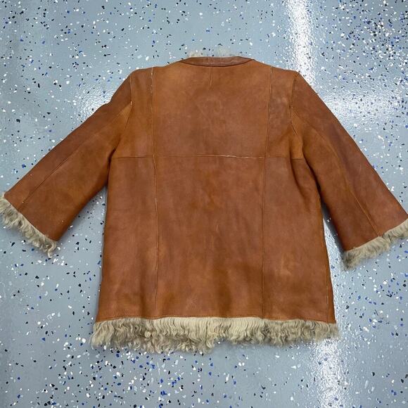 INÈS & MARÉCHAL 100% Lambskin double faced quarter sleeve coat size 36 - Picture 2 of 16